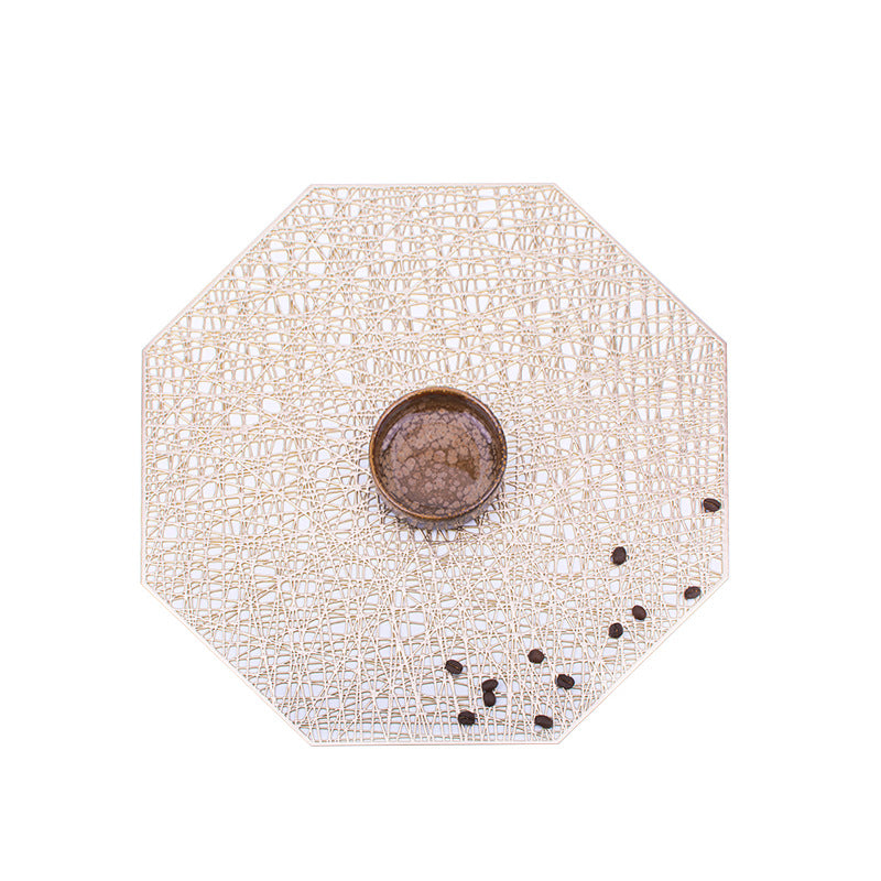 Creative Round PVC Leaf Placemats Waterproof Oil-proof Heat-insulating Placemats