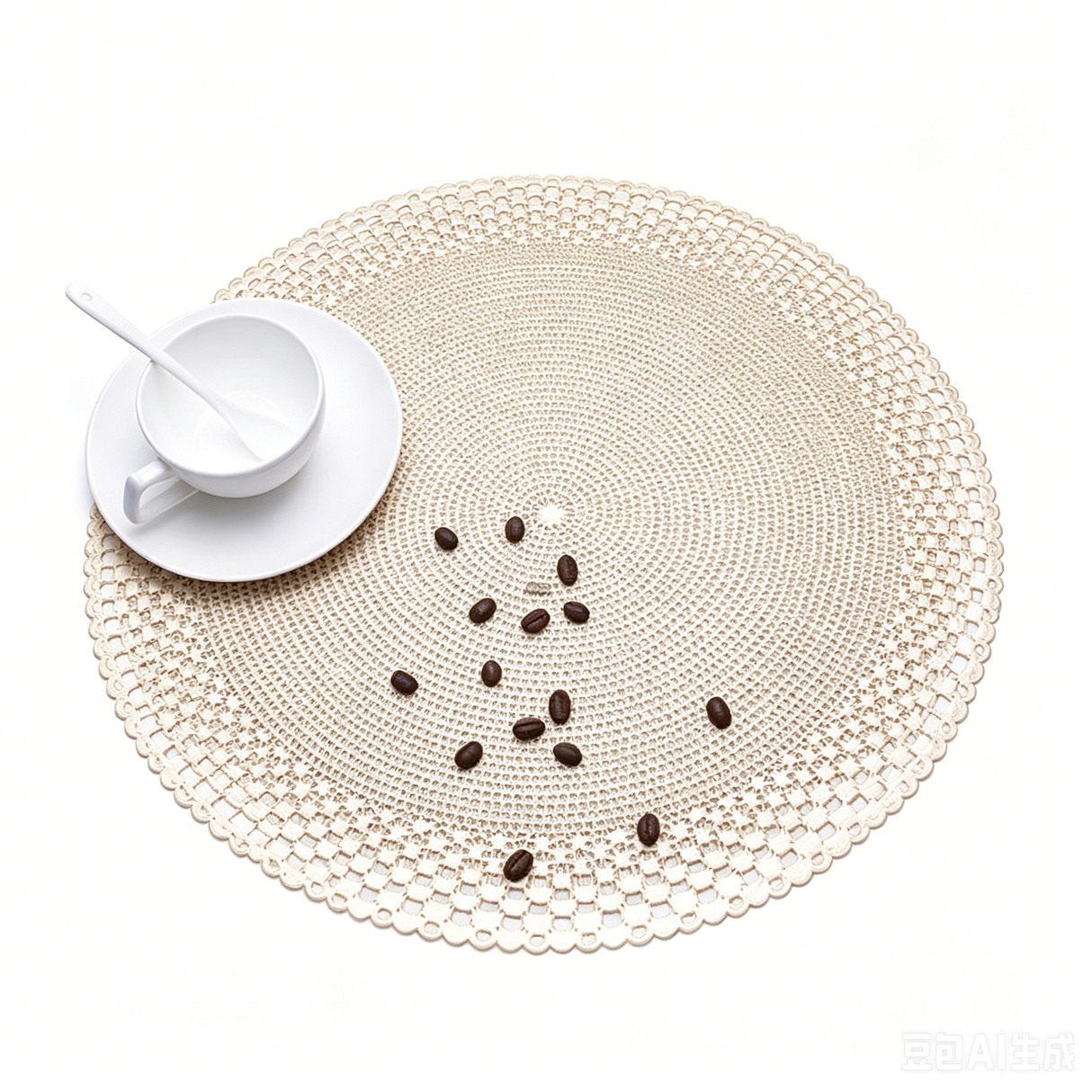Creative Round PVC Leaf Placemats Waterproof Oil-proof Heat-insulating Placemats