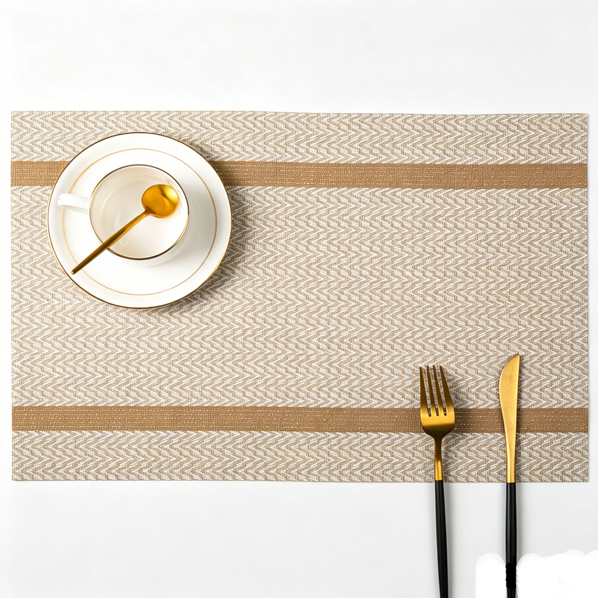 Imitation Woven Retro Placemats PVC Placemats