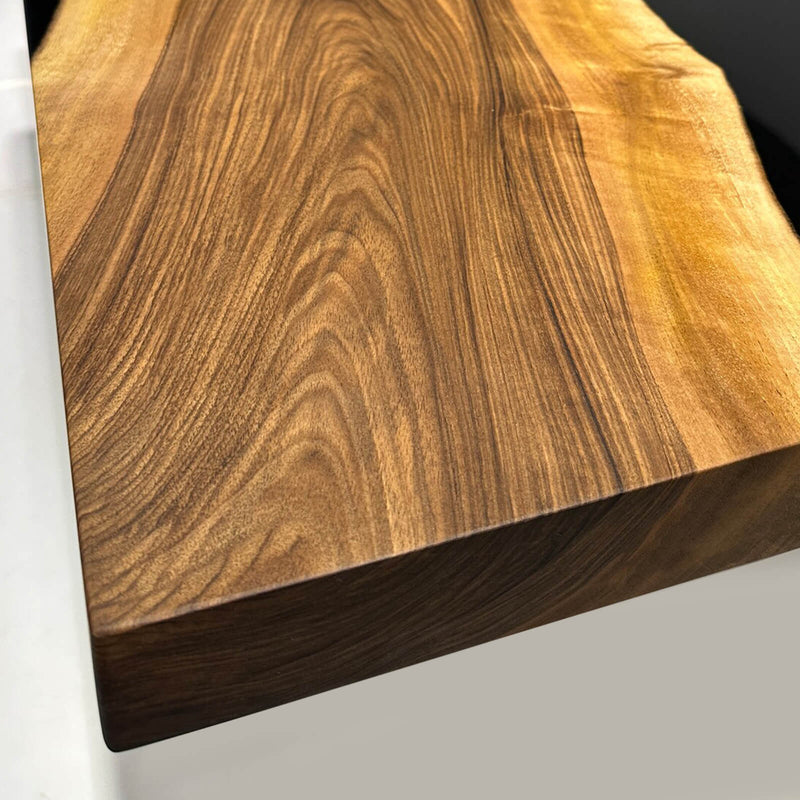 Custom Walnut Epoxy Resin River Table Black Resin WRT-14