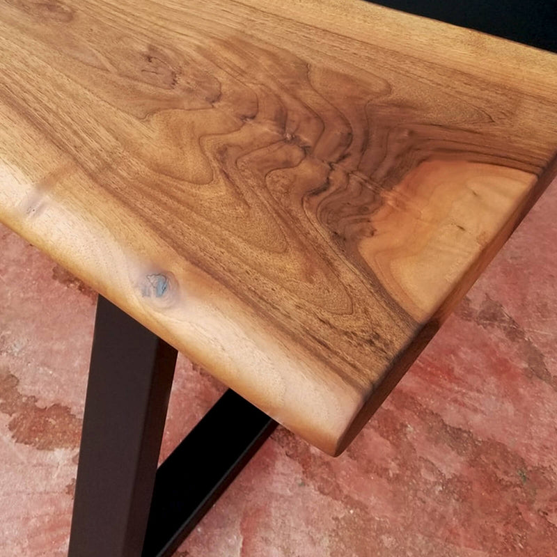 Custom Walnut Epoxy Resin River Table Black Resin WRT-11