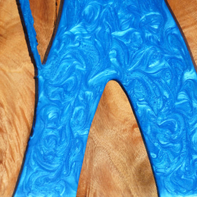 Custom Walnut Epoxy Resin River Table Ocean Blue Resin WRT-18