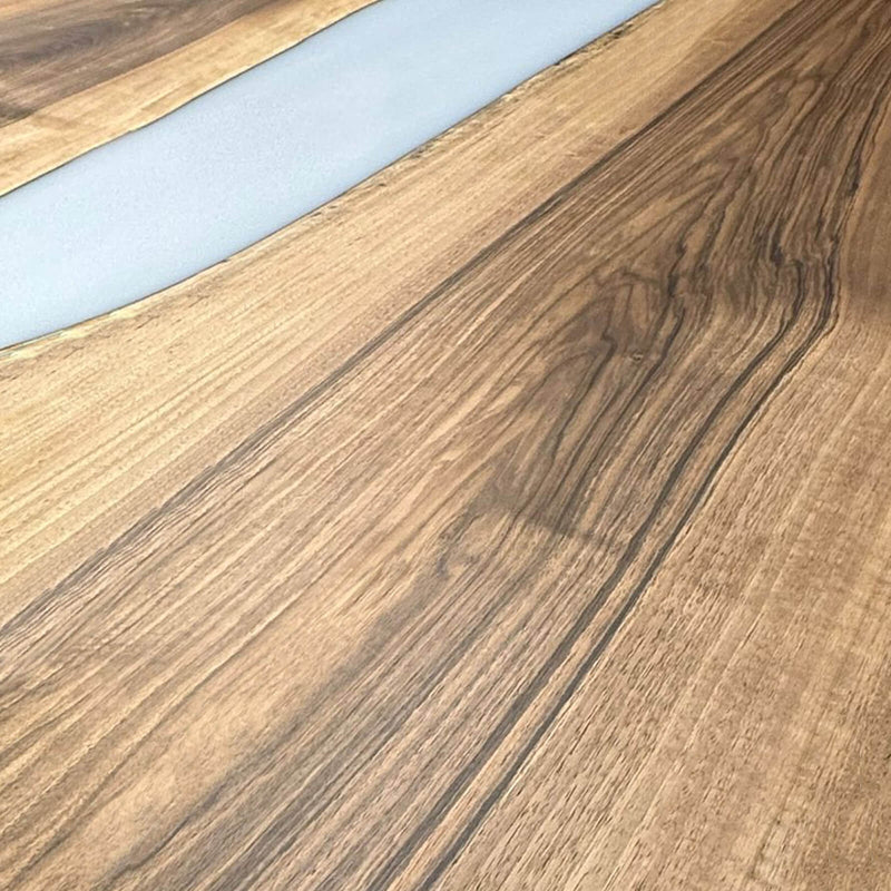 Custom Walnut Epoxy Resin River Table Gray Resin WRT-53