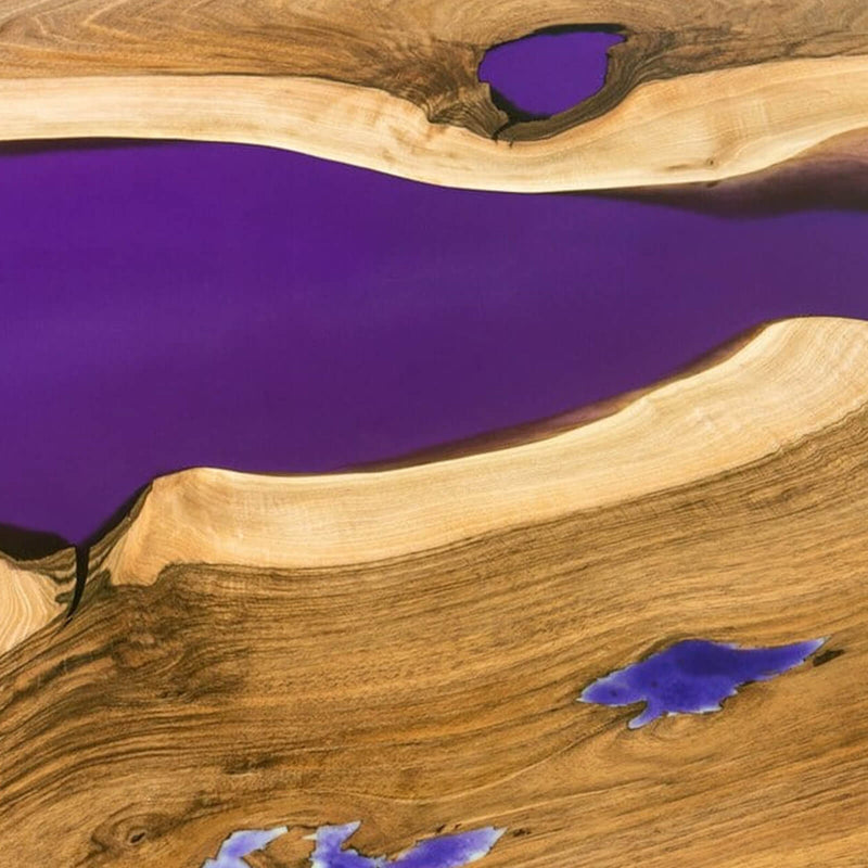 Custom Walnut Epoxy Resin River Table Purple Resin WRT-43