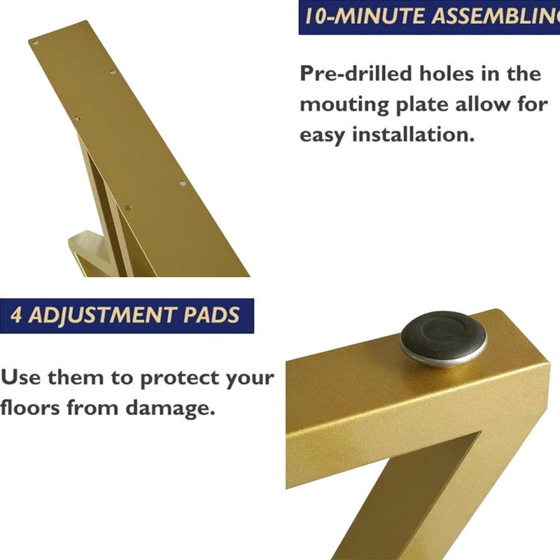 Gold Metal Table Legs Y-Shape L012