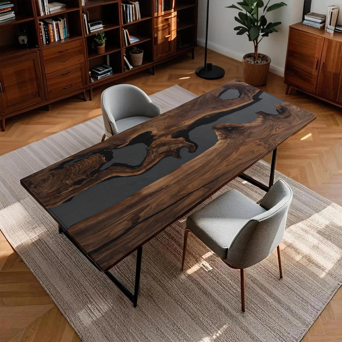 Artisan Olive Wood Epoxy Resin Dining Table ORT-52