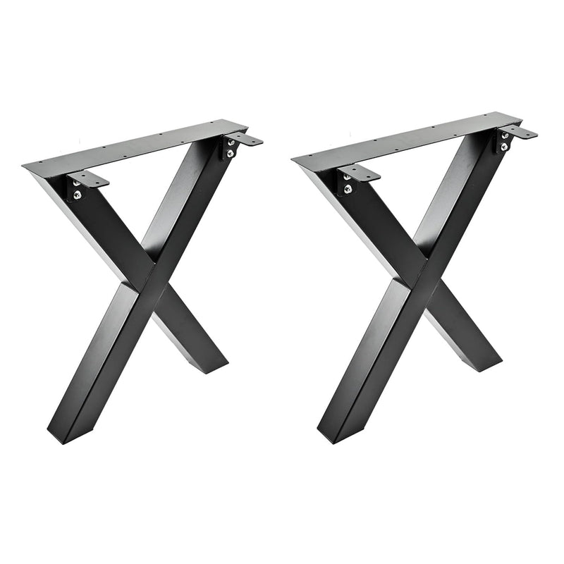 Black Metal X-Shaped Table Legs L011
