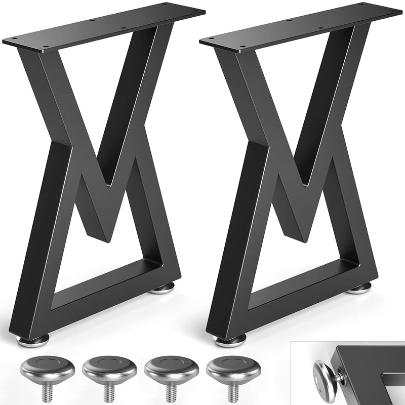 Black Metal V-Shape Table Legs L006