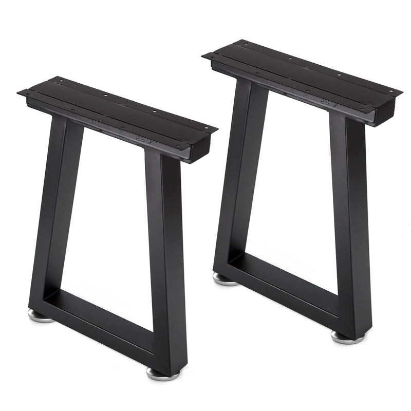 Black Metal Trapezoid Table Legs L007