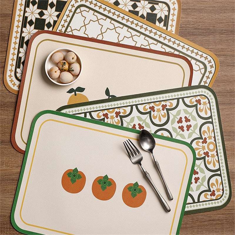 Leather Placemat Oil-proof Waterproof American-style Luxury Placemat