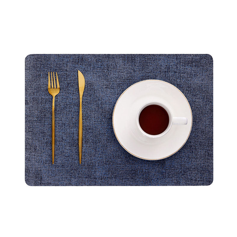 Leather Placemat Textured Fabric Waterproof Oil-proof Nordic Style Heat-insulating Mat
