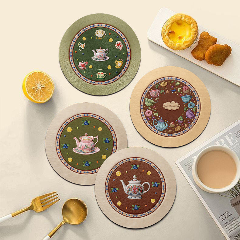 Retro-chic Coffee Coaster Heat-resistant Cute placemat Luxurious mat Teacup Mat