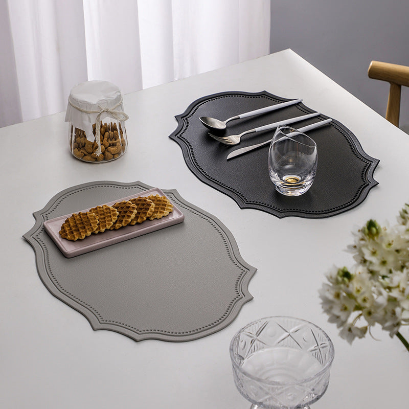 Leather Placemats Retro Style European Creative Mats Nordic waterproof Oil-proof Western Placemats