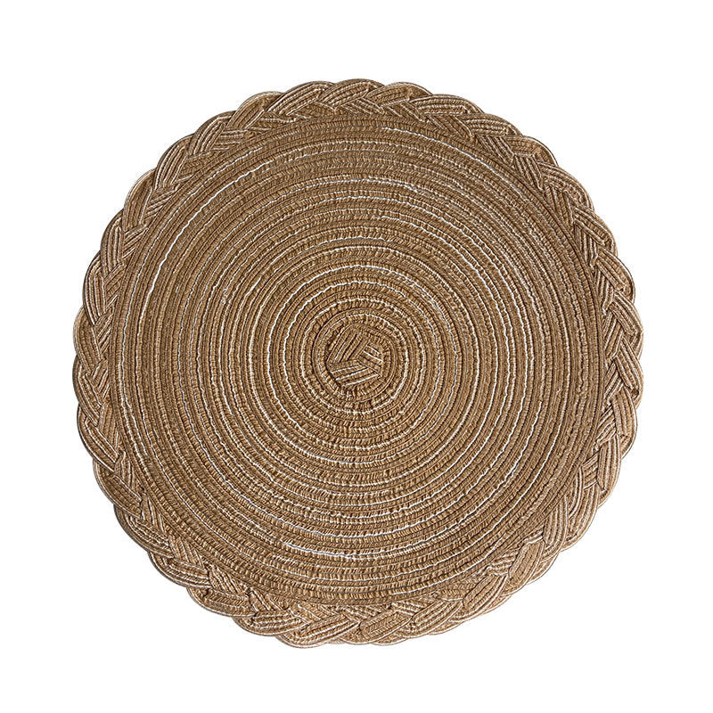 Faux Cotton Yarn Placemats, cable knit, Heat-insulating Mats Coasters