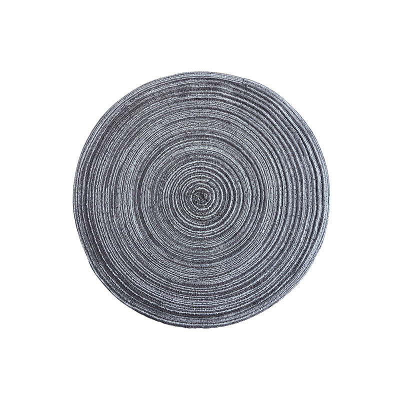 Nordic Style Faux Cotton Yarn Round Ramie Woven Coaster heat-insulating Plate mat Placemats