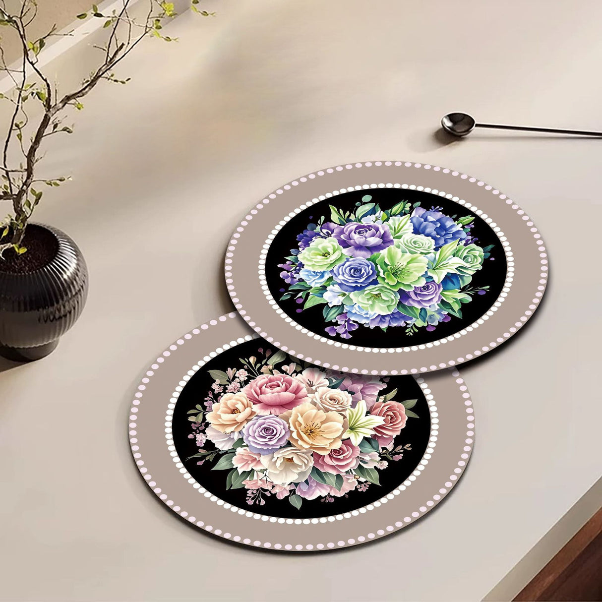 Flower Coffee Coasters Heat-insulating Quick-drying Coffee Cup Mat