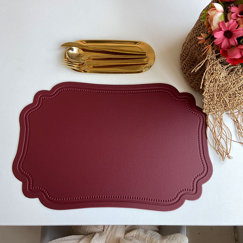 Leather Placemats Retro Style European Creative Mats Nordic Waterproof Oil-proof Western Placemats
