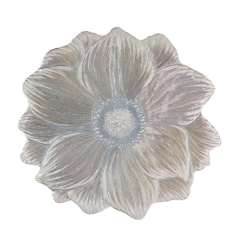 Lotus Flower Placemat Heat-proof Waterproof Oil-proof Washable PVC Heat-insulating Mat