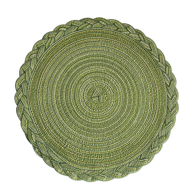 Faux Cotton Yarn Placemats, cable knit, Heat-insulating Mats Coasters