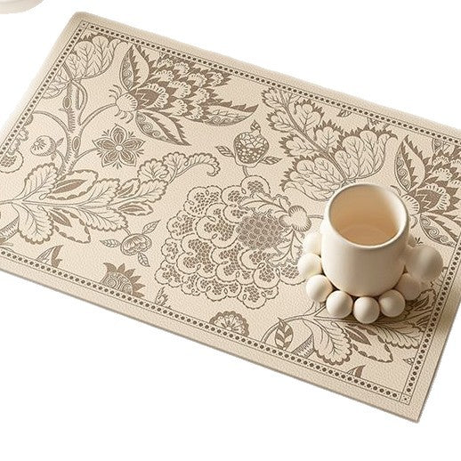 American Style Leather Placemat Heat-resistant Waterproof Oil-proof Placemat