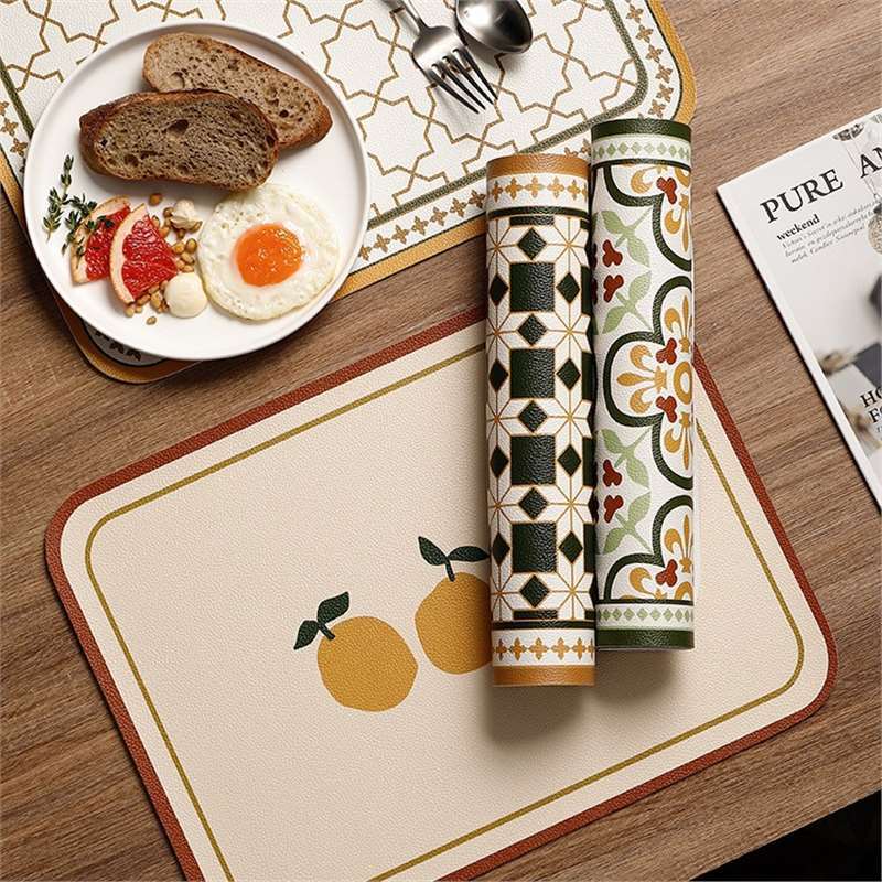 Leather Placemat Oil-proof Waterproof American-style Luxury Placemat