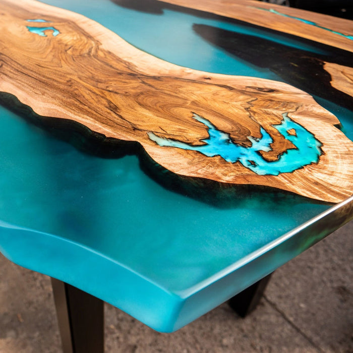 Handmade Live Edge Olive Wood Epoxy Table ORT-51