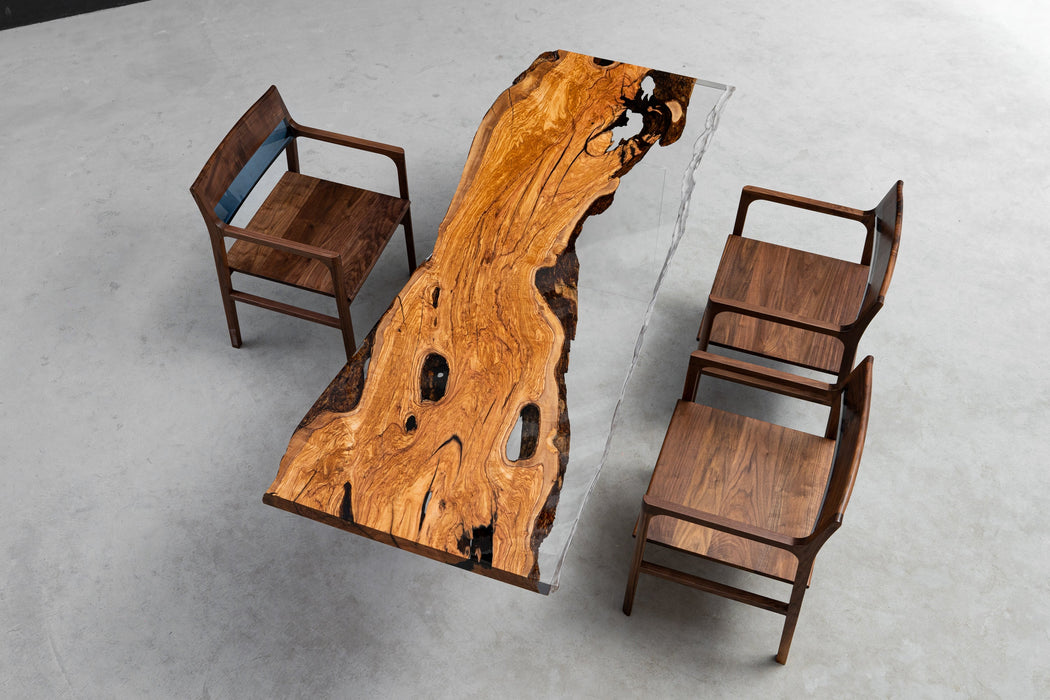 Custom Olive Epoxy River Live Edge Conference Table ORT-01