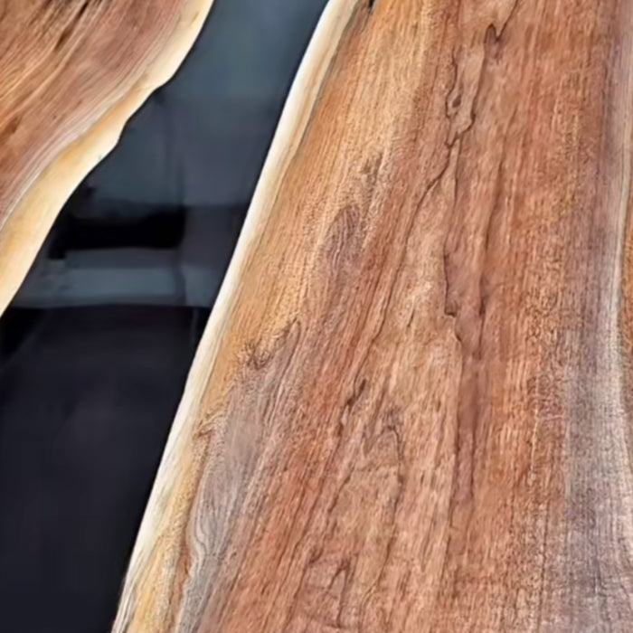 Custom Black Walnut Epoxy Black Resin Conference Table BRT-87