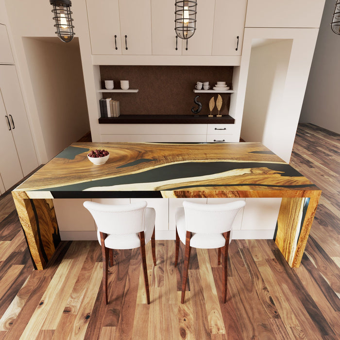 Custom Walnut Epoxy Kitchen Countertop WRT-57