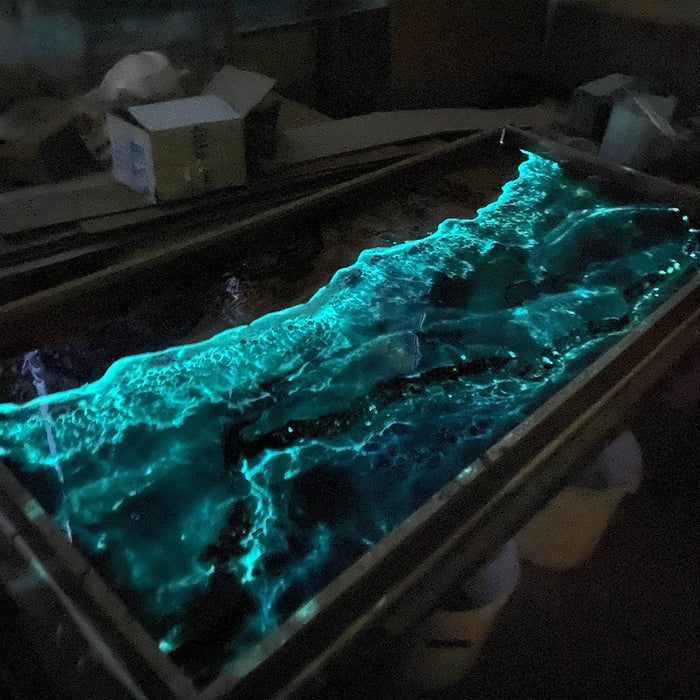 Artisan Glow Poplar Ocean Resin Epoxy Lounge Table LED Lights PRT-14