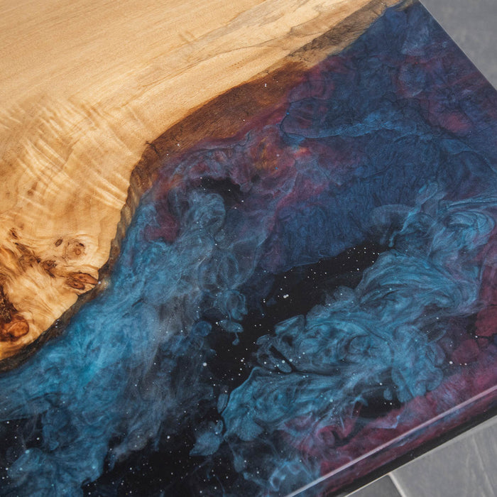 Artisan Galaxy Epoxy and Poplar Wood Dining Table PRT-12