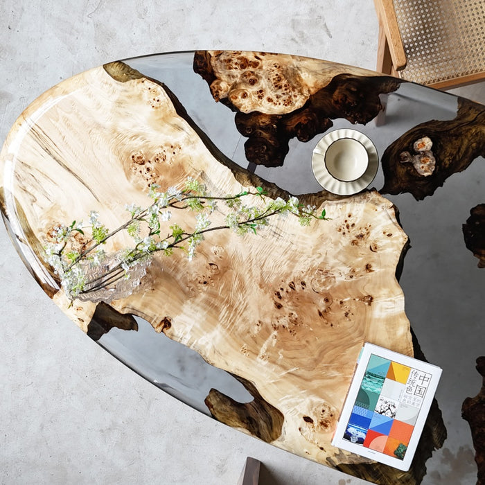 Handmade Poplar Wood Epoxy Table for Modern Home Decors PRT-10