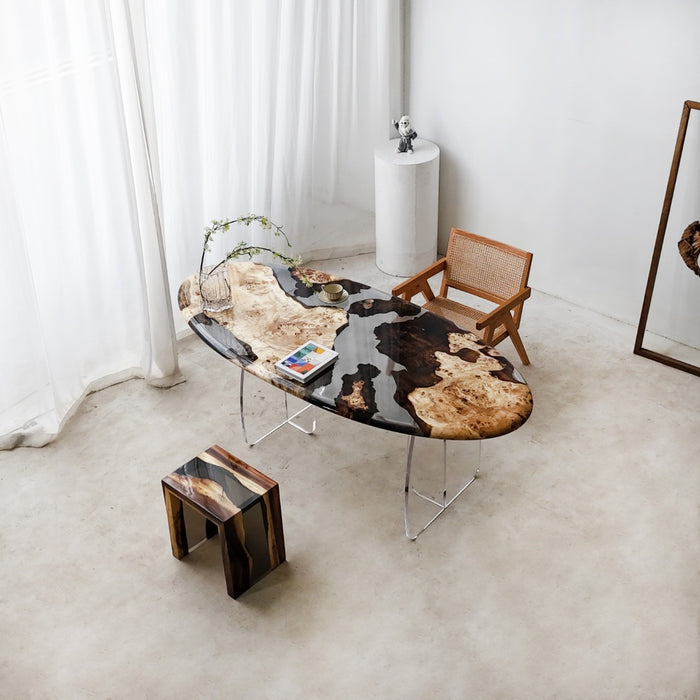 Handmade Poplar Wood Epoxy Table for Modern Home Decors PRT-10