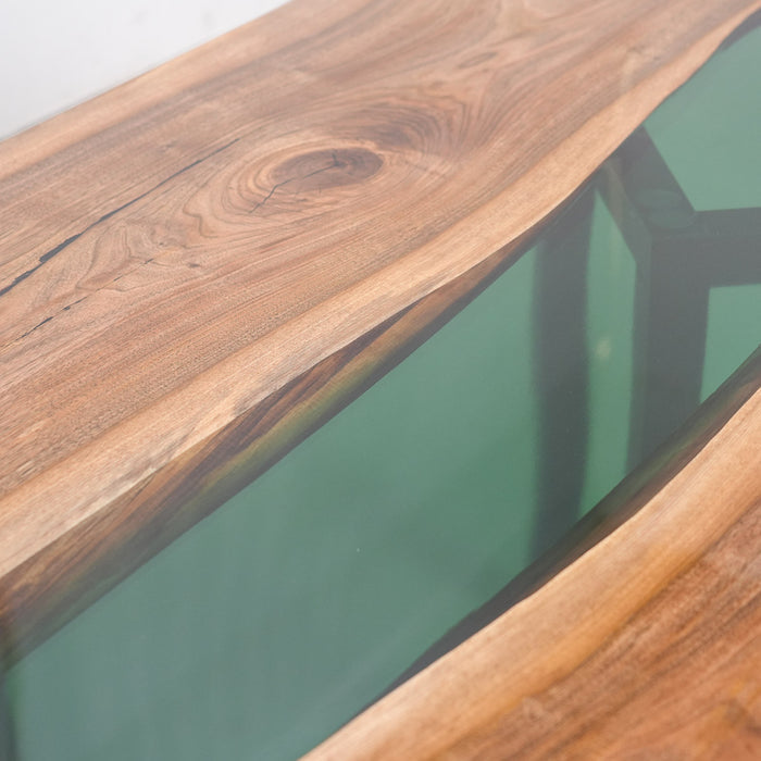 Premium Black Walnut Live Edge Epoxy River Table BRT-91