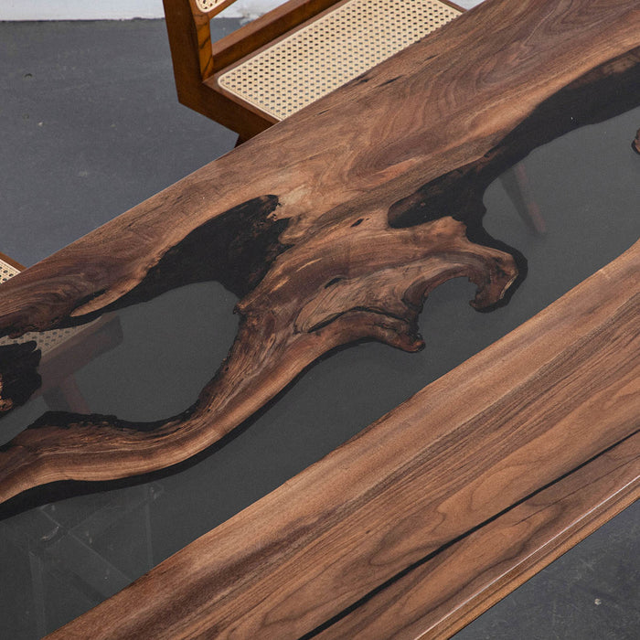 Artisan Olive Wood Epoxy Resin Dining Table ORT-52