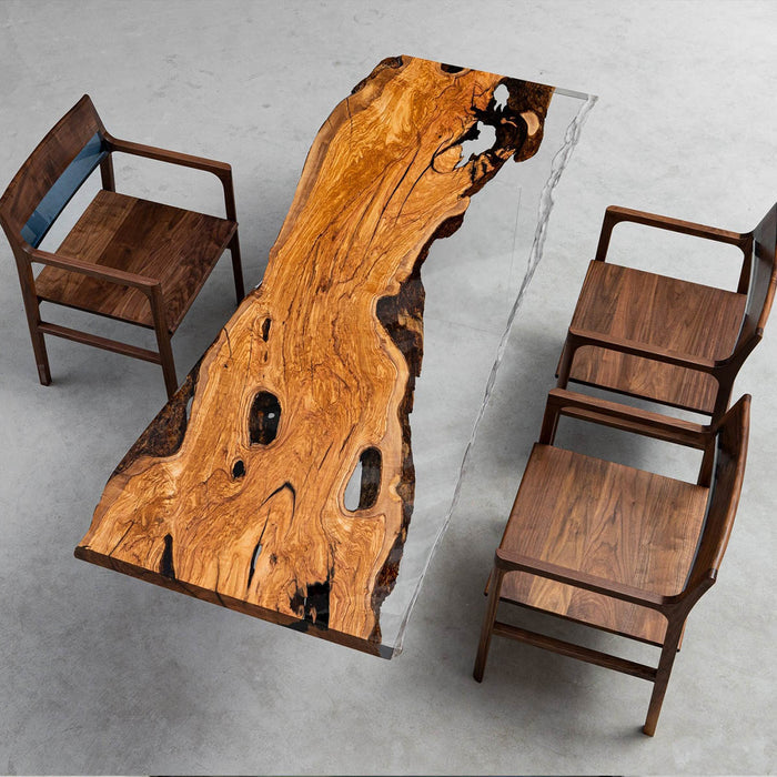 Custom Olive Epoxy River Live Edge Conference Table ORT-01