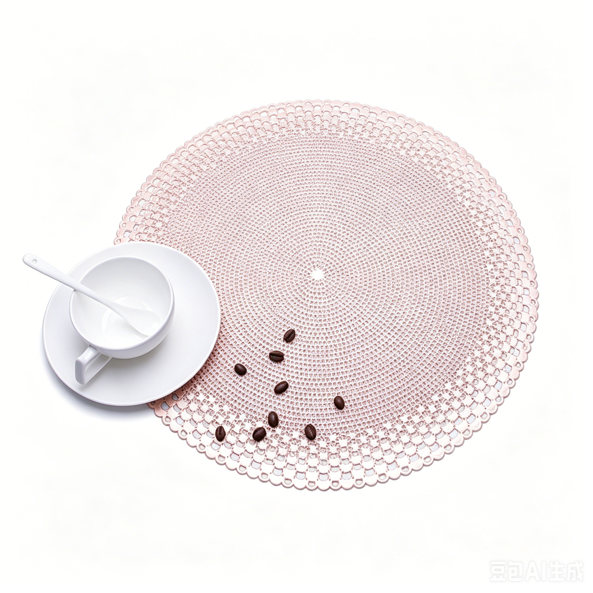 Creative Round PVC Leaf Placemats Waterproof Oil-proof Heat-insulating Placemats
