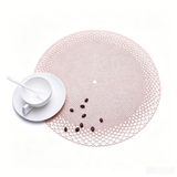 Creative Round PVC Leaf Placemats Waterproof Oil-proof Heat-insulating Placemats