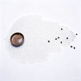 Creative Round PVC Leaf Placemats Waterproof Oil-proof Heat-insulating Placemats