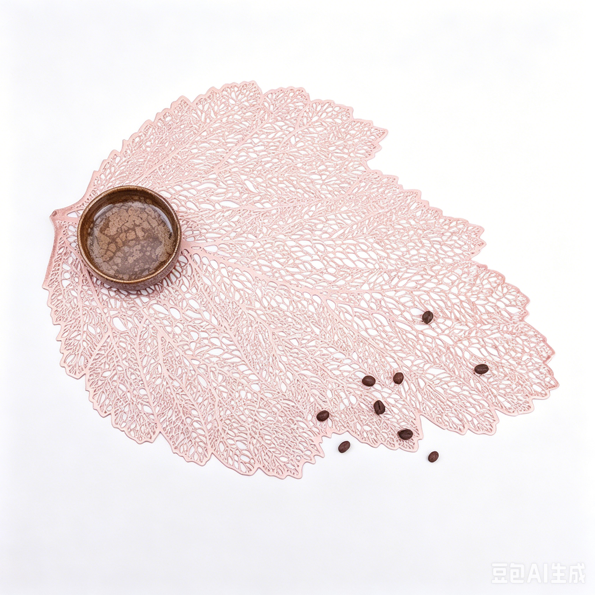 Creative Round PVC Leaf Placemats Waterproof Oil-proof Heat-insulating Placemats