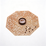 Creative Round PVC Leaf Placemats Waterproof Oil-proof Heat-insulating Placemats