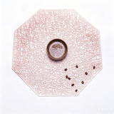 Creative Round PVC Leaf Placemats Waterproof Oil-proof Heat-insulating Placemats