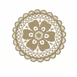 Mesh  Coffee Coaster Placemats  Embroidered Pastoral Coaster Coffee Table Mats