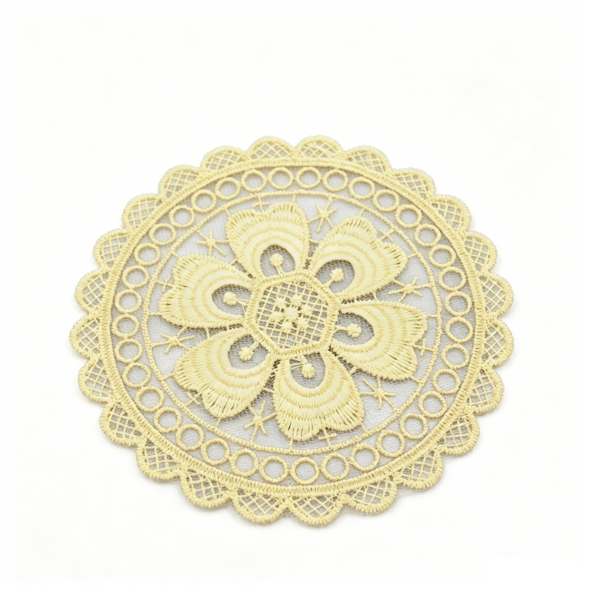 Mesh  Coffee Coaster Placemats  Embroidered Pastoral Coaster Coffee Table Mats