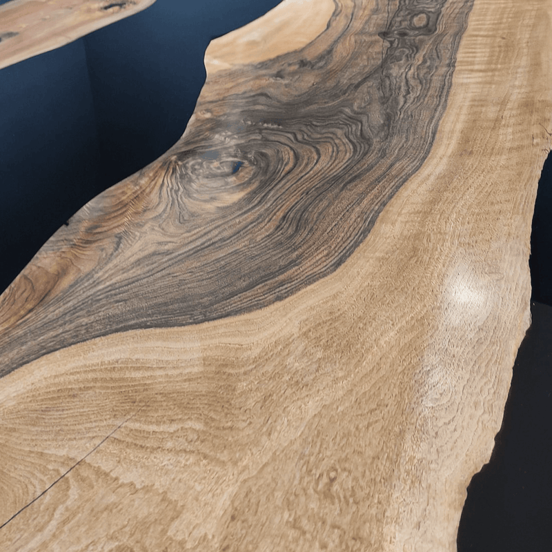 Custom Black Walnut Epoxy Resin River Table Black Resin BRT-66