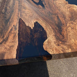 Custom Black Walnut Epoxy Resin River Table Black Resin BRT-104