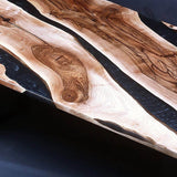 Custom Walnut Epoxy Resin River Table Black Resin WRT-24