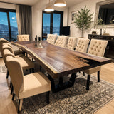 Custom Black Walnut Epoxy Resin River Table Black Resin BRT-18