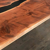 Custom Black Walnut Epoxy Resin River Table Black Resin BRT-102