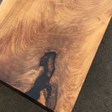Custom Black Walnut Epoxy Resin River Table Black Resin BRT-79